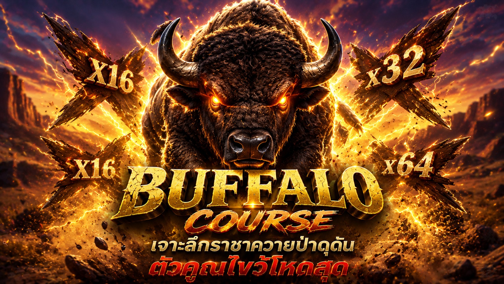 Buffalo Course เจาะลึกราชาควายป่าดุดัน ตัวคูณไขว้โหดสุด